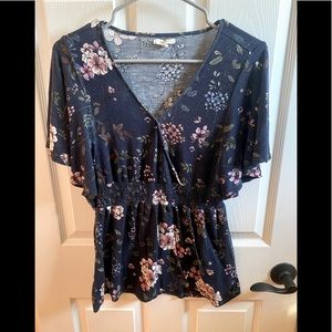 Maurices soft peplum top- medium